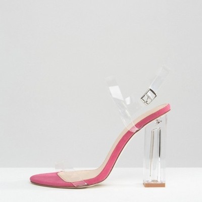 public desire alia iridescent clear heeled sandals